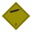 Знак перевозки опасных грузов «Класс 2.2. Невоспламеняющиеся, нетоксичные газы» (пленка, 100х100 мм)